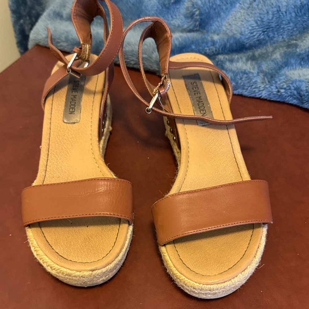 Steve Madden Brown Espadrille Sandals